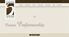 Desktop Screenshot of canyonspringhomes.com