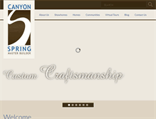 Tablet Screenshot of canyonspringhomes.com